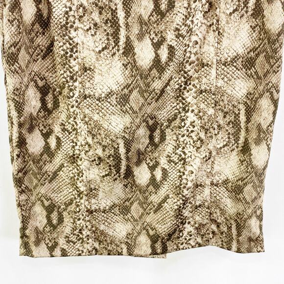 NEW YORK & COMPANY Brown Snake Print Stretch Lined Pencil Skirt - Picture 9 of 10
